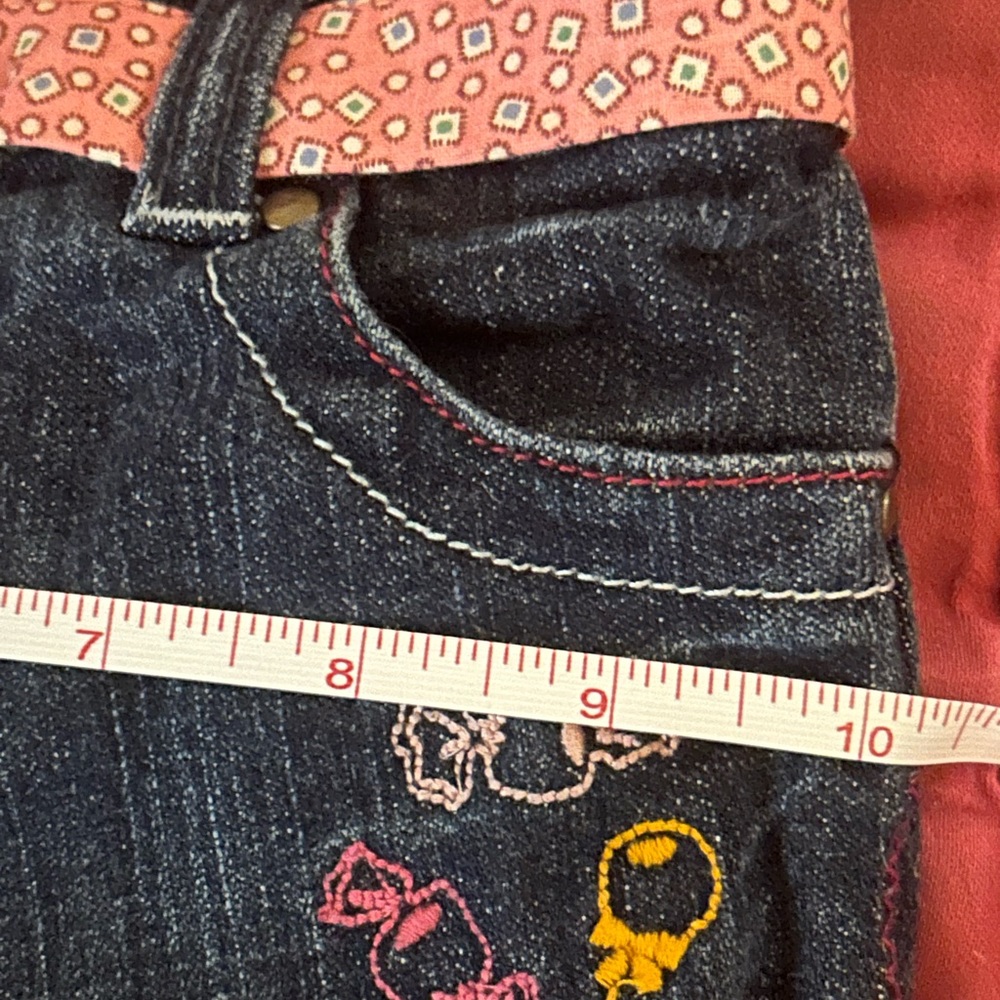 Stylish Denim Crossbody Bag with Pink Accents - Picture 5 of 6